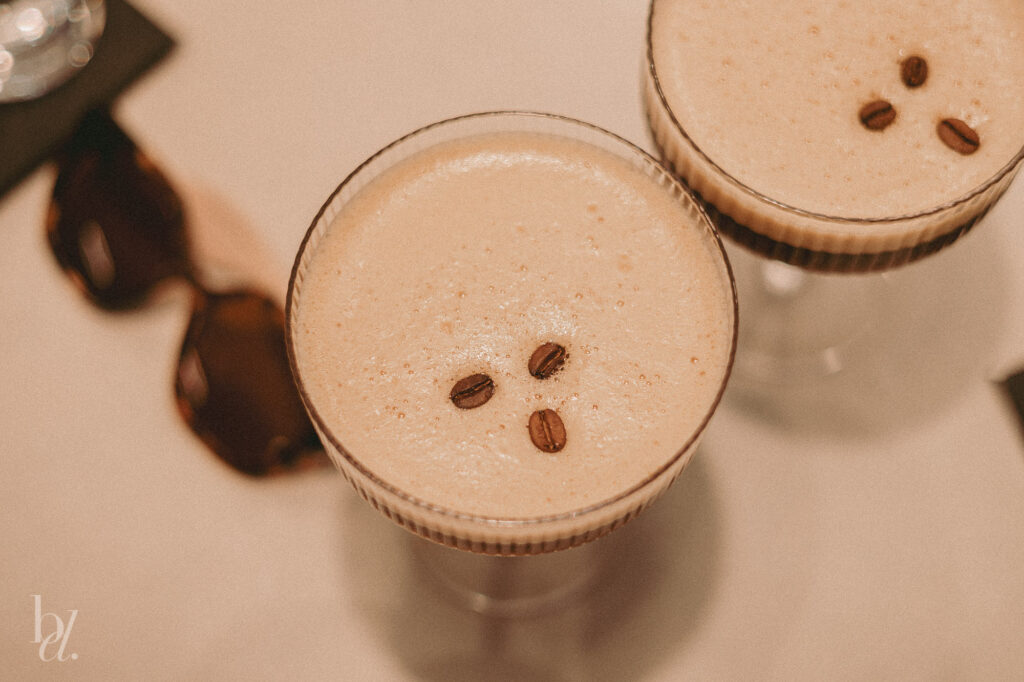 birdseye view of an espresso cold brew martini