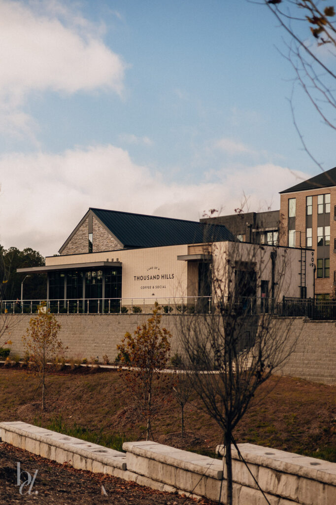 exterior of land of a thousand hills coffee shop morrisville nc 